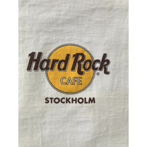Vintage Hard Rock Cafe T-Shirt Stockholm Mens Medium white merch - Picture 4 of 8
